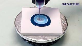 Acrylic cloud ring pour. Acrylic cloud pouring for beginners. Acrylic ring pour abstract art