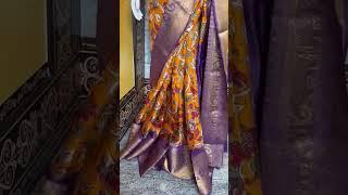 kalamkari printed sarees // mudra designer studio // any enquire WhatsApp no 7207621118
