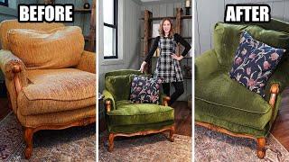 Restoring my Dream Thomasville Chair| DIY Reupholstery