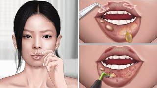 [ASMR Animation] Taking care of dead skin cells on Jennie lips