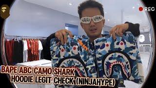 How to legit check StockX Bape ABC Camo Shark Blue Hoodie with Ninjahype Real VS Fake #fashion #haul