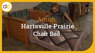 Solid Wood Convertible Fold Out Chair Bed (Amish Made)