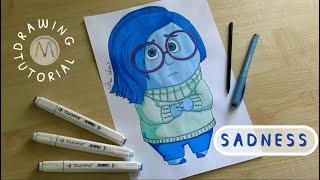 How to draw Inside Out two characters Sadness / Sadness Inside Out 2 drawing