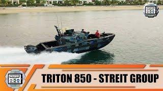 DSEI 2019 Streit Group Triton 850 RIB Armored Boat in naval live demonstration defense exhibition