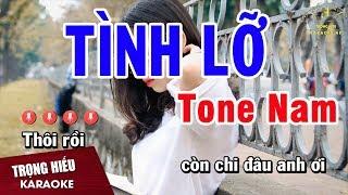 Karaoke Tình Lỡ Tone Nam Nhạc Sống | Trọng Hiếu