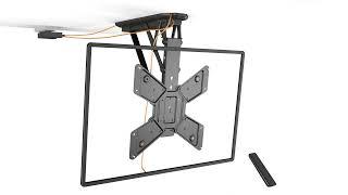 How to install the Allcam electric motorized ceiling mount tv bracket?