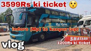 Indore Mp to Kanpur Up by bus vlog 2023 (rajratan vs shatabdi) #vlog #travel