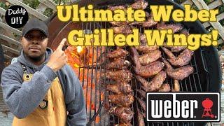 Garlic Butter Chicken Wings on a Weber Charcoal Grill | Hickory Smoked & Indirect Cooking