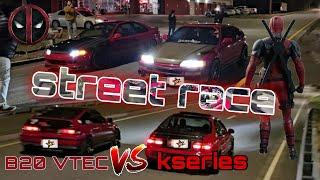 b20 vtec crx vs kseries eg coupe all motor street race