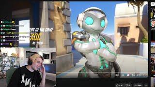 xQc reacts to his First Ever "Play of The Game " in Overwatch