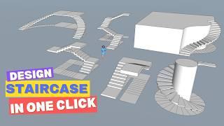 Sketchup trick! Create Staircase in one click