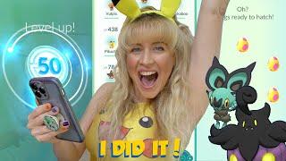 I HIT LEVEL 50 TODAY!! Pokémon GO Pikacute Halloween Event