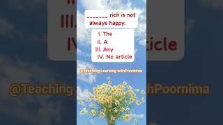 Practise English Grammar / articles / article / a / an / the / Teaching Learning with Poornima