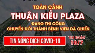 Bên trong Thuận Kiều Plaza đang thi công chuyển đổi thành bệnh viện dã chiến 1.000 giường bệnh