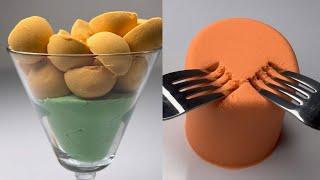 Very satisfying and relaxing sand video, kinetic sand colorful ASMR