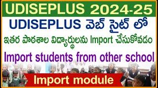 How to import students in udiseplus | Import module 2024-25 | import module udiseplus