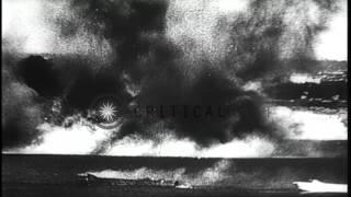 Allied soldiers land in Caen, France during World War II. HD Stock Footage