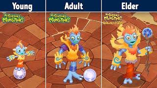 All Celestial Comparison (Yound vs. Adult vs. Elder) + Adult Galvana | My Singing Monsters