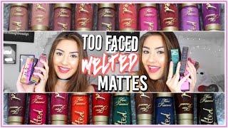 Too Faced Melted Matte Collection LIP SWATCHES & REVIEW!  Adyel Juergensen