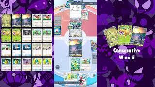 Pokemon TCG Pocket Deck Leafeon ex Celebi ex 5 wins streaked