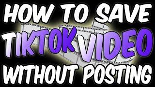 How to Save a Tiktok Video WITHOUT Posting in Your Gallery