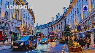 London Walk  Trafalgar Square, MAYFAIR to OXFORD St | Central London Winter Walking Tour [4K HDR]