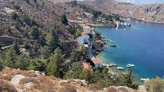 SYMI ISLAND in Greece, walking ASMR .4K