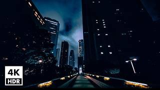 Dark night in Nishi-Shinjuku, Tokyo on a national holiday | 4K HDR with Binaural Japanese Sounds