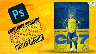 Cristiano Ronaldo (Al-Nassr) Sports Poster Design | Photoshop Tutorial ️