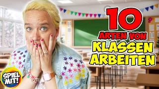 10 ARTEN VON KLASSENARBEITEN  PANIK bis PARTY