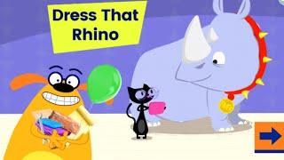 Dress That Rhino  PBS kids game | KIDS ON TV (Mini explorers zone)