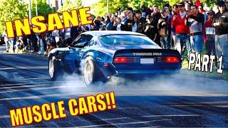 V8 Muscle Cars & Wild Street Burnouts!! - Vantaa Cruising 7/2022 - PART 1