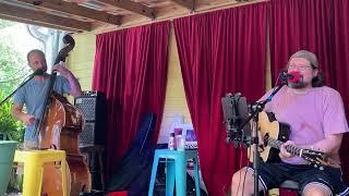 Jesse Wagner and Keith Snyder with Scarlet Begonias.