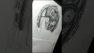 Drawing C3PO | Star Wars | C3PO Realistic Pencil Drawing | Speed Drawing #shorts