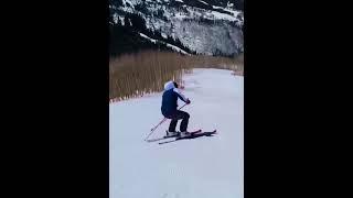 Nice carving turns!!!️US Alpine ski racer River Radamus