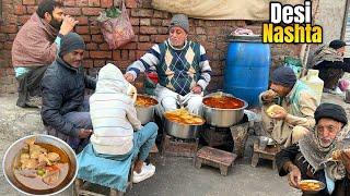 50/- Rs - DISCOVER THE CHEAPEST MINI DHABA IN LAHORE | PHIKA VEG & NON VEG BREAKFAST IN PAKISTAN