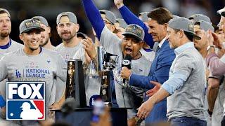 Los Angeles Dodgers NLCS Trophy & MVP Presentation | MLB on FOX