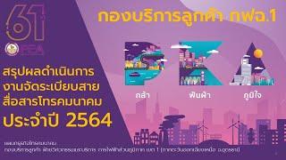 การดำเนินการจัดระเบียบสายสื่อสาร กฟฉ.1 ปี 2564