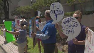 Florida Times-Union journalists, supporters rally in Downtown Jacksonville ahead of Tuesday strike