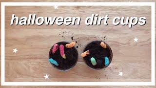 halloween DIRT CUPS tutorial (halloween dessert)