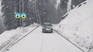 SNOW DRIVE  heavy snowfall ,,, beautiful view SHIMLA
