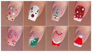 10 Easy Christmas nail art designs ideas || Nail art for beginners