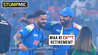 StumpMic Rohit Sharma said "MKC Retirement" to Virat Kohli while celebrating Champions Trophy Final