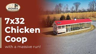 Chicken Coop With Large Run | 7x32 Chicken Coop