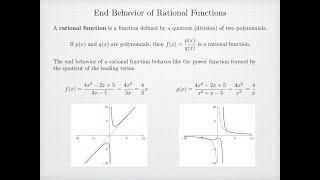 End Behavior Rational Functions