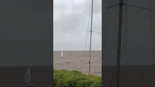 Laser sailing in storm #lasersailing #sailing +25knots