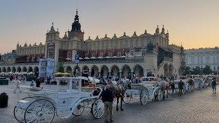 KRAKÓW POLAND - Main Market Square 2019. 4K