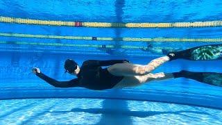 Girl diving in the pool