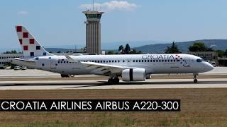 Croatia Airlines - NEW Airbus A220-300 - FIRST! Landing at Split Airport