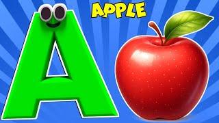  A for Apple  B for Ball | ABC Phonics Song | Fun Nursery Rhymes for Kids 